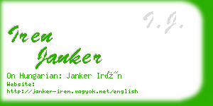 iren janker business card
